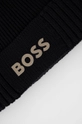 Čiapka s prímesou vlny BOSS Boss Athleisure čierna