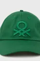 zielony United Colors of Benetton czapka bawełniana