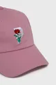 Bombažna bejzbolska kapa Primitive roza