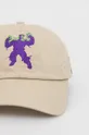 Бавовняна кепка HUF X Marvel Hulk бежевий
