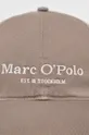 Βαμβακερό καπέλο του μπέιζμπολ Marc O'Polo καφέ