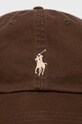 Pamučna kapa sa šiltom Polo Ralph Lauren 710667709058 smeđa AW22