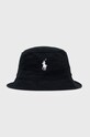 Бавовняний капелюх Polo Ralph Lauren аплікація чорний 710798567006