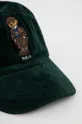 Κοτλέ καπέλο μπέιζμπολ Polo Ralph Lauren πράσινο