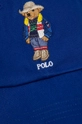 Βαμβακερό καπέλο του μπέιζμπολ Polo Ralph Lauren μπλε