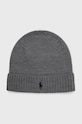Polo Ralph Lauren czapka wełniana wełna szary 710886137003