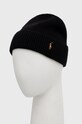 Polo Ralph Lauren czapka wełniana 449891261001 czarny AW22