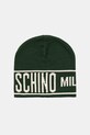 Moschino czapka z wełną z domieszką wełny zielony M5633.60081