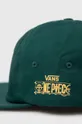 Βαμβακερό καπέλο του μπέιζμπολ Vans X One Piece πράσινο
