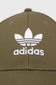 Bavlněná čepice adidas Originals HL9324 zelená AW22