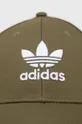 Bombažna kapa adidas Originals zelena