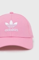 Bombažna bejzbolska kapa adidas Originals roza