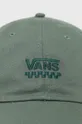 Βαμβακερό καπέλο του μπέιζμπολ Vans πράσινο