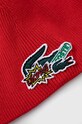 Akcesoria Lacoste czapka z domieszką wełny RB1241 czerwony