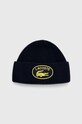 Lacoste czapka bawełniana aplikacja granatowy RB1841
