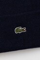 Vlněná čepice Lacoste RB9825 námořnická modř AW24