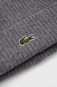 Doplnky Vlnená čiapka Lacoste RB9883 sivá