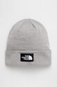 Čiapka The North Face stredne hrubá sivá NF0A3FNTDYX1