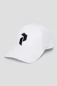 biały Peak Performance czapka z daszkiem bawełniana Unisex