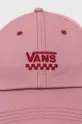 Βαμβακερό καπέλο του μπέιζμπολ Vans μωβ
