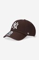 47 brand czapka z daszkiem MLB New York Yankees z domieszką wełny brązowy B.RGW17GWSNL.BW