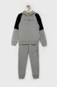 сірий Дитячий бавовняний спортивний костюм Tommy Hilfiger Для хлопчиків
