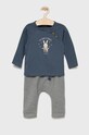 United Colors of Benetton compleu copii tricotaj albastru 3ATNA1015.W