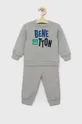γκρί Παιδική βαμβακερή αθλητική φόρμα United Colors of Benetton Για αγόρια