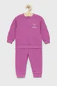 рожевий Дитячий бавовняний спортивний костюм United Colors of Benetton Для хлопчиків