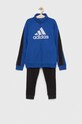Dětská tepláková souprava adidas Performance s elastanem modrá HU1563