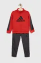 czerwony adidas Performance dres dziecięcy Chłopięcy