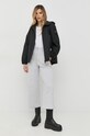 Love Moschino pamut nadrág W.1.608.80.M.4055 szürke AW22