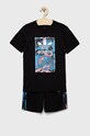 adidas Originals komplet bawełniany dziecięcy nadruk czarny HK0332