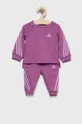 fioletowy adidas dres dziecięcy Dziewczęcy