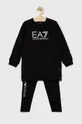 чорний Дитячий комплект EA7 Emporio Armani Для дівчаток