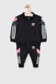 črna Otroška trenirka adidas Originals Dekliški