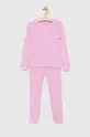 розовый Хлопковая пижама Polo Ralph Lauren Для девочек