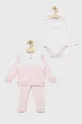 różowy Guess dres bawełniany dziecięcy Dziecięcy