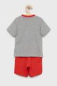 Детски памучен анцуг adidas червен