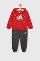 adidas dres dziecięcy dzianina czerwony HU1553