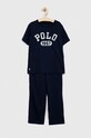 Polo Ralph Lauren piżama dziecięca melanż granatowy 9P0028