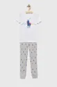 сірий Дитяча бавовняна піжама Polo Ralph Lauren Дитячий