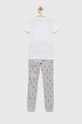 Polo Ralph Lauren piżama bawełniana dziecięca 4P0037 szary AW22