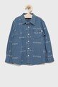 Tommy Hilfiger koszula jeansowa dziecięca wzorzyste fioletowy KB0KB07510.9BYY