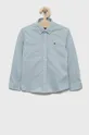 μπλε Παιδικό βαμβακερό πουκάμισο Tommy Hilfiger Για αγόρια