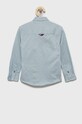 Tommy Hilfiger koszula bawełniana dziecięca KB0KB07511.9BYY niebieski AW22
