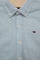 Chłopiec Tommy Hilfiger koszula bawełniana dziecięca KB0KB07511.9BYY niebieski