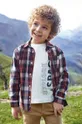 бордо Детская хлопковая рубашка Mayoral Для мальчиков