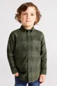 коричневый Детская хлопковая рубашка Mayoral Для мальчиков