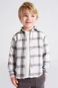 бежевый Детская хлопковая рубашка Mayoral Для мальчиков